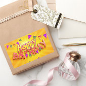 Rectangulaire Joyeux Sticker d'anniversaire