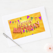Rectangulaire Joyeux Sticker d'anniversaire