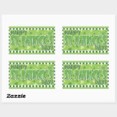 Rectangulaire Joyeux Sticker de la Saint Patrick (Feuille)