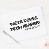 Rectangulaire La Foi Provient De L'Audition Sticker Romains 10:1 (Enveloppe)