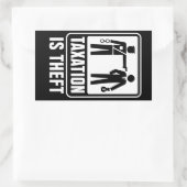 Rectangulaire La Taxation Est Un Sticker De Vol (Sac)