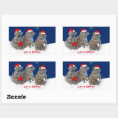 Rectangulaire Laisser neiger Sticker de Noël (Feuille)