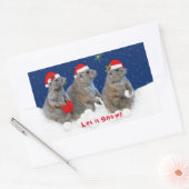 Rectangulaire Laisser neiger Sticker de Noël (Enveloppe)