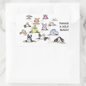 Rectangulaire Lapins : Merci un Sticker Hole Bunch (Sac)