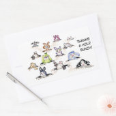 Rectangulaire Lapins : Merci un Sticker Hole Bunch (Enveloppe)