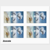 Rectangulaire Le coeur du Sticker des dauphins (Feuille)