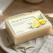 Rectangulaire Lemon & Rosemary Organic Soap Sticker Label