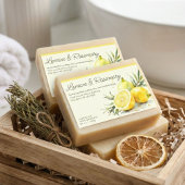 Rectangulaire Lemon & Rosemary Organic Soap Sticker Label