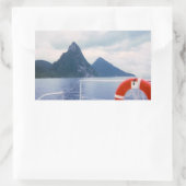 Rectangulaire Les Pitons du Sticker de la Mer (Sac)