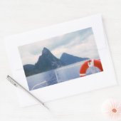 Rectangulaire Les Pitons du Sticker de la Mer (Enveloppe)