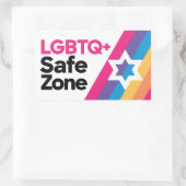 Rectangulaire LGBTQ+ Safe Zone Sticker (Sac)