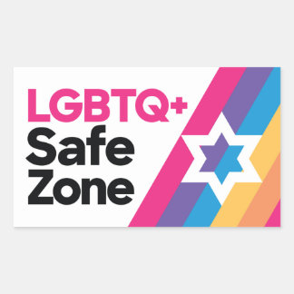 Rectangulaire LGBTQ+ Safe Zone Sticker