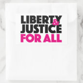 Rectangulaire Liberté et justice pour tous Sticker (Sac)