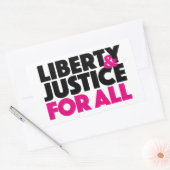 Rectangulaire Liberté et justice pour tous Sticker (Enveloppe)
