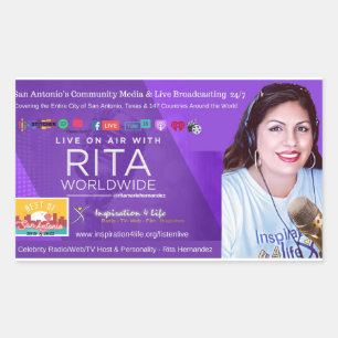 Rectangulaire Live On Air Avec Sticker Rita