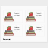 Rectangulaire Livres Scolaires Propriété De Sticker (Feuille)