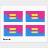 Rectangulaire Logo Equal Rights, Sticker Style de l'impressionni (Feuille)