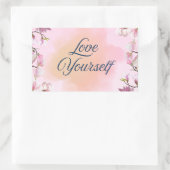 Rectangulaire Love Yourself Aesthetic Sticker (Sac)