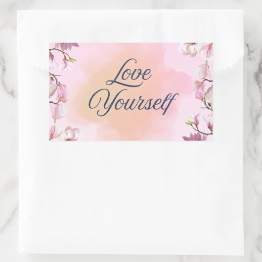 Rectangulaire Love Yourself Aesthetic Sticker (Sac)