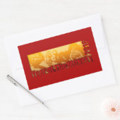 Rectangulaire Lucky Monkey Année 2016 Sticker vertical 2 (Enveloppe)