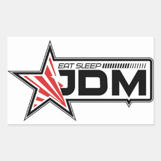 Rectangulaire Manger, dormir, Sticker JDM