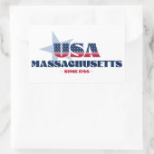 Rectangulaire Massachusetts My Home State Sticker (Sac)