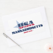 Rectangulaire Massachusetts My Home State Sticker (Enveloppe)