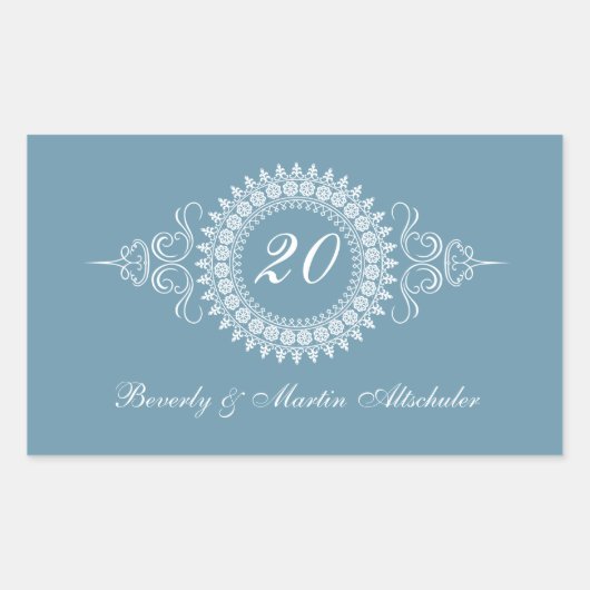 Rectangulaire Médaillon Changer le Sticker du numéro anniversair (Devant)