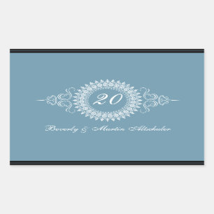 Rectangulaire Médaillon Changer le Sticker du numéro anniversair