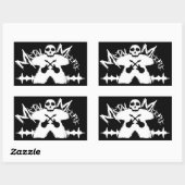 Rectangulaire Métal Meeple - Sticker (Feuille)