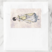 Rectangulaire Mode Régence - Lady #1 - 4 Sticker Sheet (Sac)