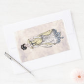 Rectangulaire Mode Régence - Lady #1 - 4 Sticker Sheet (Enveloppe)