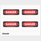 Rectangulaire Modèle Sticker Danger (Feuille)