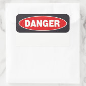 Rectangulaire Modèle Sticker Danger (Sac)