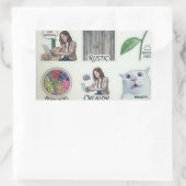 Rectangulaire Modern Creator & Nature Sticker Sheet - Funny Cat  (Sac)