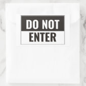 Rectangulaire Ne pas entrer Sticker (Sac)