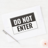 Rectangulaire Ne pas entrer Sticker (Enveloppe)