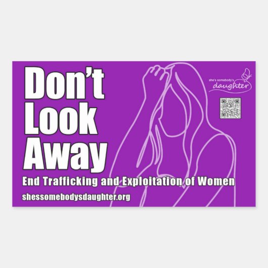 Rectangulaire Ne regardez pas loin Sticker 4.5x2.7 (Devant)