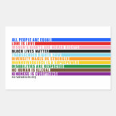 Rectangulaire Nos Valeurs Sont Sticker (Devant)