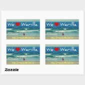 Rectangulaire Nous aimons Sticker Warilla (Feuille)