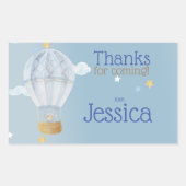 Rectangulaire Nous pouvons attendre Merci Sticker (Devant)