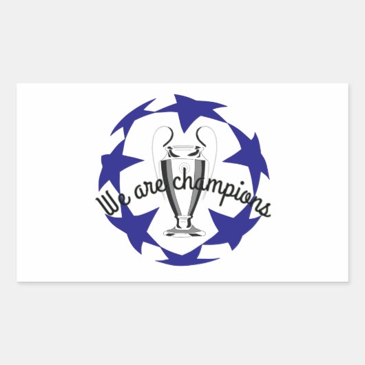 Rectangulaire nous sommes champions Sticker (Devant)