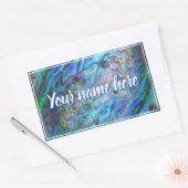 RECTANGULAIRE NOUVELLE ZÉLANDE KIWI PAUA STICKER PERSONNALISABLE (Enveloppe)