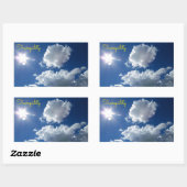 Rectangulaire Nuages Sunstar sunburst tranquillité Sticker (Feuille)