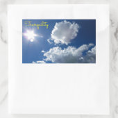 Rectangulaire Nuages Sunstar sunburst tranquillité Sticker (Sac)