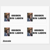 RECTANGULAIRE OBIDEN BIN LADEN STICKER (Feuille)