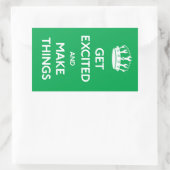 Rectangulaire Obtenez De L'Excité Et Faites Des Choses - Sticker (Sac)