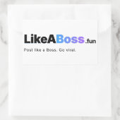 Rectangulaire Official LikeABoss.fun Logo Sticker  (Sac)