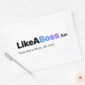 Rectangulaire Official LikeABoss.fun Logo Sticker  (Enveloppe)