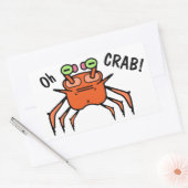 Rectangulaire Oh Crab Grumpy Crab Funny Sticker (Enveloppe)